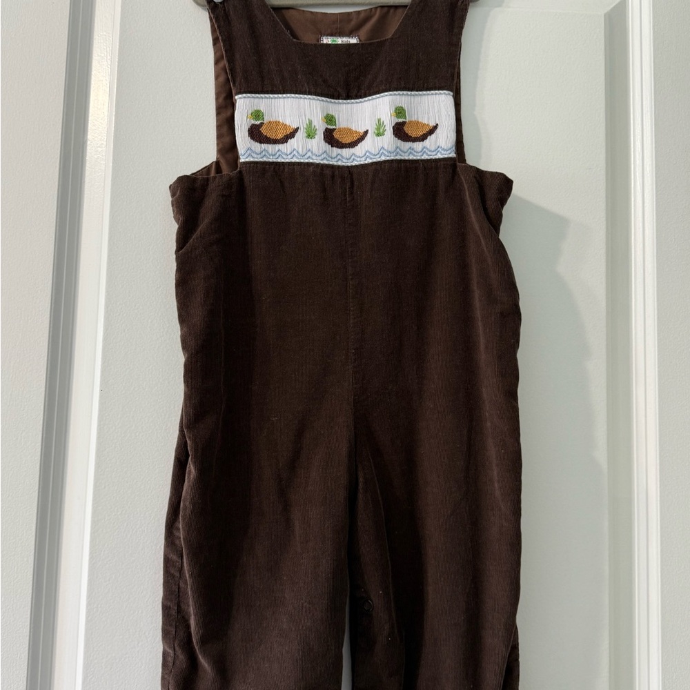 Shrimp and Grits Kids Smocked Mallard Corduroy Jon Jon